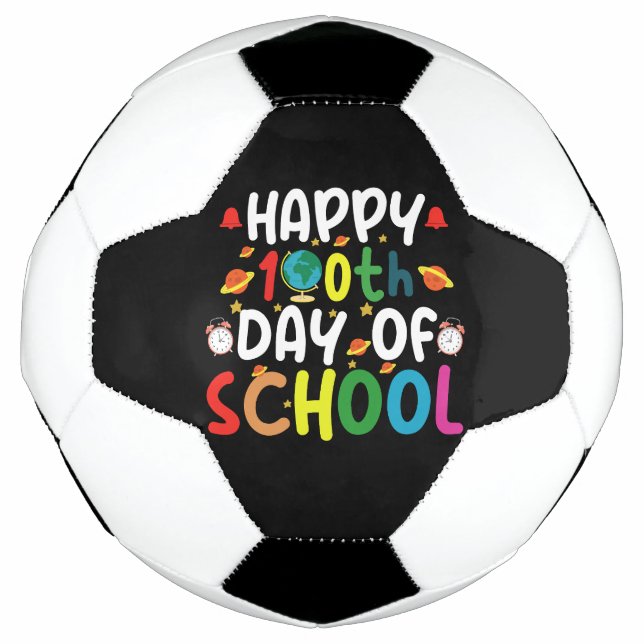 Balón De Fútbol Feliz 100° Día del Estudiante Escolar (Anverso)