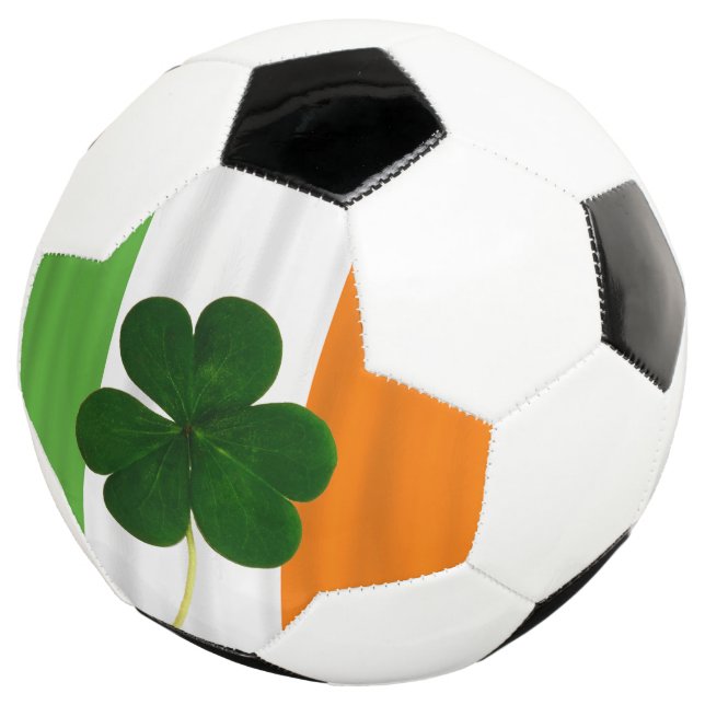 Balón De Fútbol Feliz Día de San Patricio Bandera Irlandesa Shamro (Tres cuartos)
