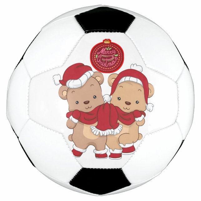 Balón De Fútbol "Feliz fiesta de fútbol navideño" (Anverso)