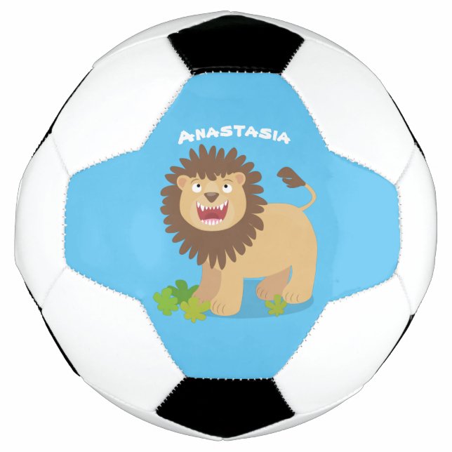 Balón De Fútbol Feliz ilustracion personalizado ruidoso (Anverso)