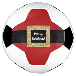 Balón De Fútbol Feliz Navidad Santa Belt
