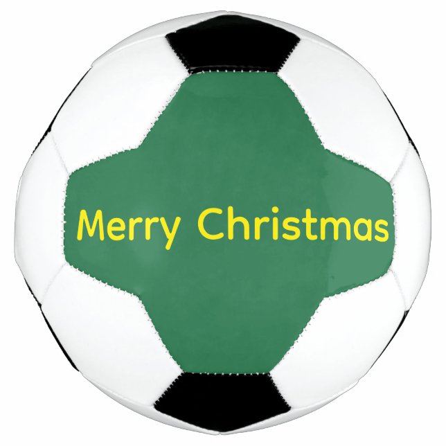 Balón De Fútbol Feliz Navidad verde (Anverso)