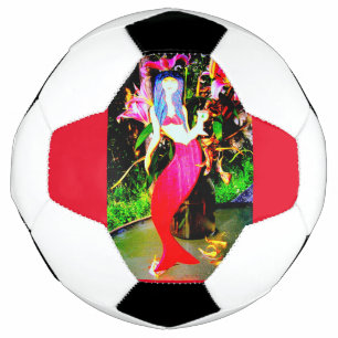 Balón De Fútbol fiesta de sirena roja