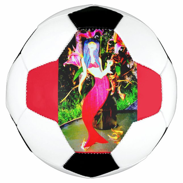 Balón De Fútbol fiesta de sirena roja (Anverso)