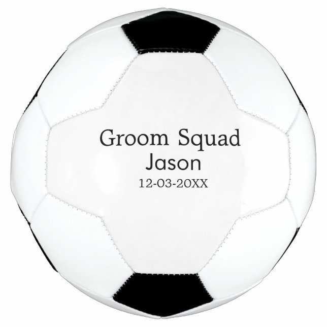 Balón De Fútbol fiesta de soltera groomsman añadir nombre simple m (Anverso)