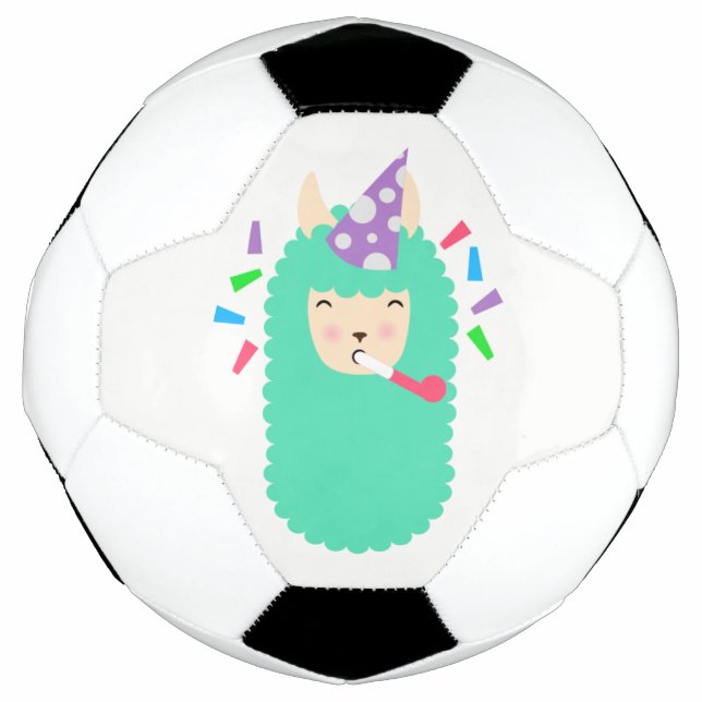 Balón De Fútbol Fiesta divertido Emoji Llama (Anverso)