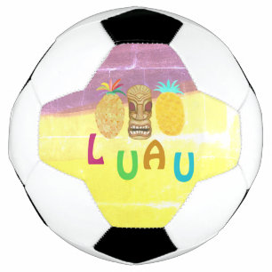 Balón De Fútbol Fiesta Luau de Piña Tiki de Verano
