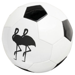 Balón De Fútbol Flamingo blanco y negro