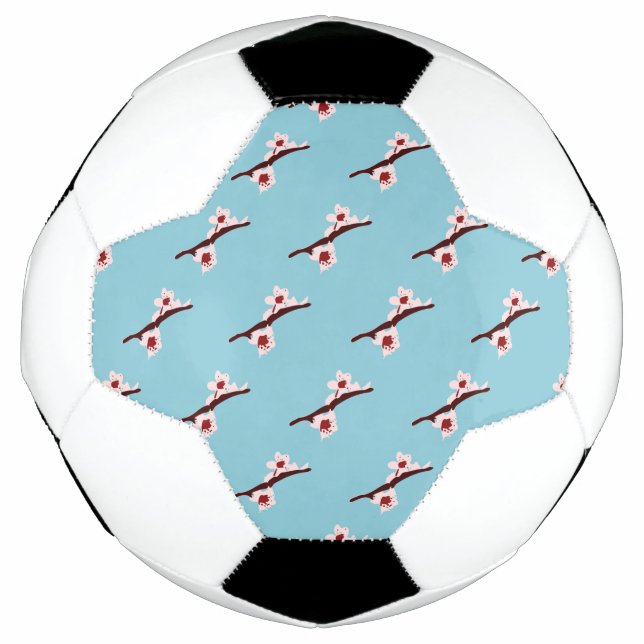 Balón De Fútbol Flor de cerezo, sakura, patrón floral rosado (Anverso)