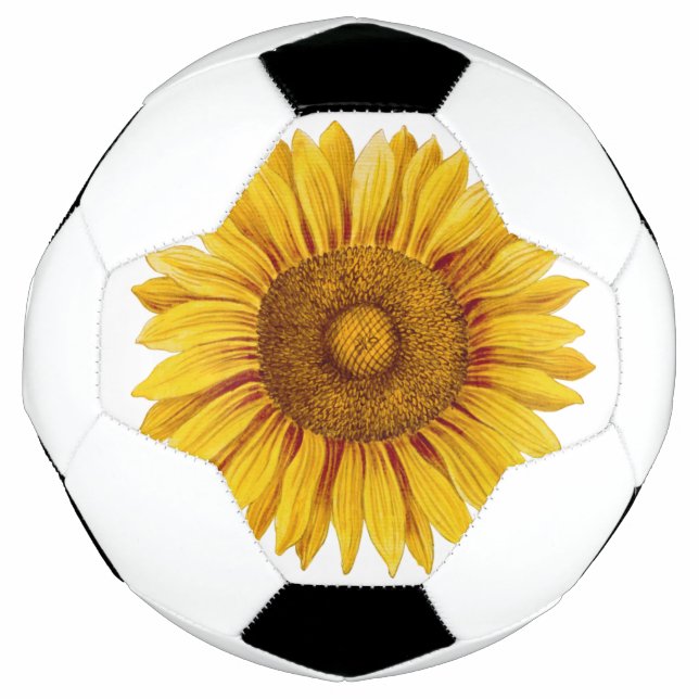 Balón De Fútbol Flor virgen feliz de girasol (Anverso)