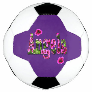 Balón De Fútbol Floral Angela Name, Soccerball