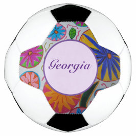 Balón De Fútbol Floral moderna