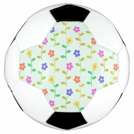 Balón De Fútbol Flores de colores, motivos florales, vegetación, b