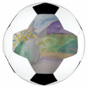 Balón De Fútbol Flores En El Viento