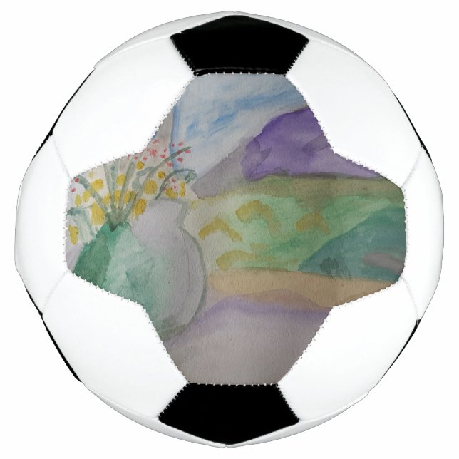 Balón De Fútbol Flores En El Viento (Anverso)