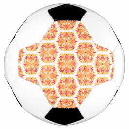 Balón De Fútbol Flores naranjas, Patrón De Flores, Patrón Floral