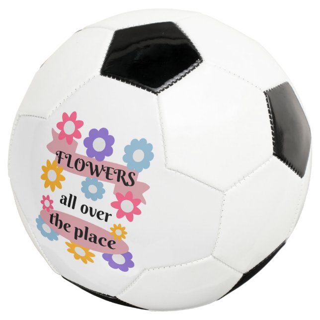Balón De Fútbol Flores por todo el lugar (Tres cuartos)