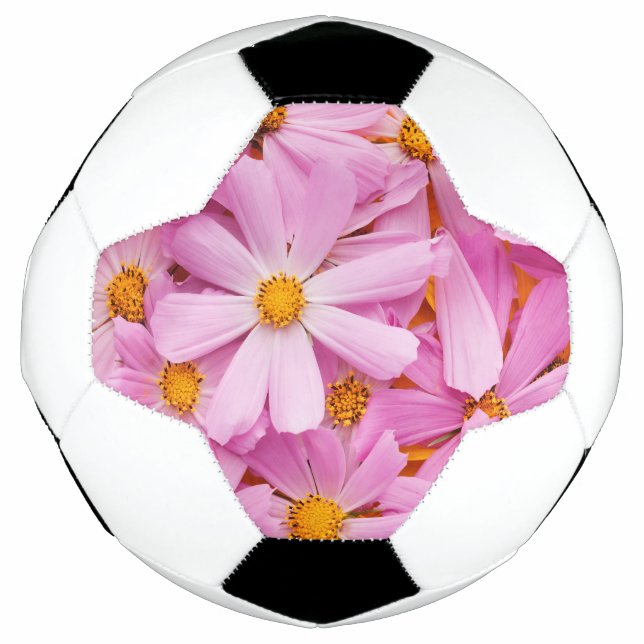 Balón De Fútbol Flores Rosadas (Anverso)