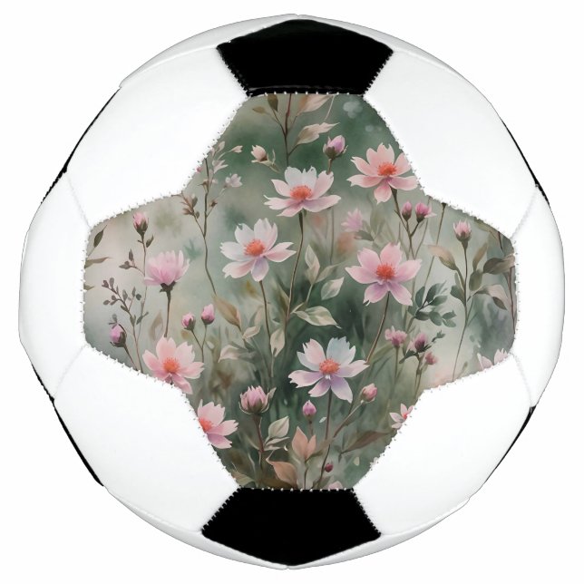 Balón De Fútbol Flores silvestres de bonito (Anverso)