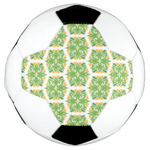 Balón De Fútbol Flores Verdes, Patrón De Flores, Patrón Floral