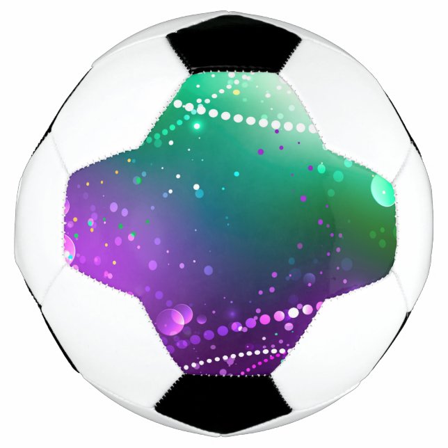 Balón De Fútbol Fondo morado festivo Mardi Gras (Anverso)
