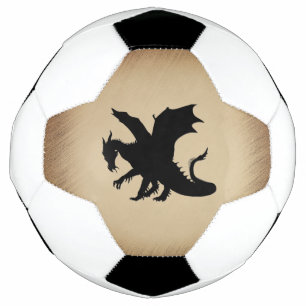 Balón De Fútbol Fondo rústico del dragón negro