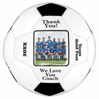 Balón De Fútbol Foto de entrenador de fútbol personalizada en blan