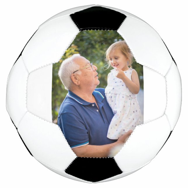 Balón De Fútbol Foto del abuelo personalizado del personalizado (Anverso)