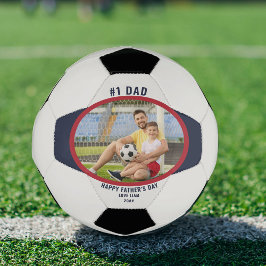 Balón De Fútbol Foto del Día del Padre #1 personalizada