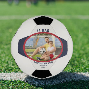 Balón De Fútbol Foto del Día del Padre #1 personalizada