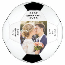 Balón De Fútbol Foto del marido personalizada
