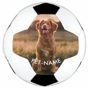 Balón De Fútbol Foto personalizada con el nombre de tu perro