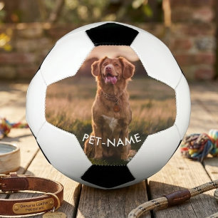 Balón De Fútbol Foto personalizada con el nombre de tu perro