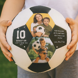 Balón De Fútbol Foto personalizada de fútbol para niños y mensaje 
