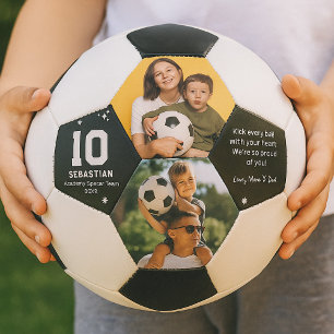 Balón De Fútbol Foto personalizada de fútbol para niños y mensaje
