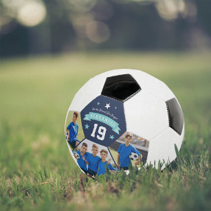 Balón De Fútbol Foto personalizada del jugador y número Keepsake