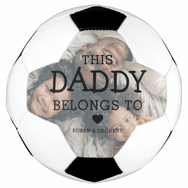 Balón De Fútbol Foto personalizado 'A Este Papi Pertenece' | Papá (Anverso)