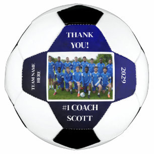 Balón De Fútbol Fotografía personalizada del equipo de entrenadore