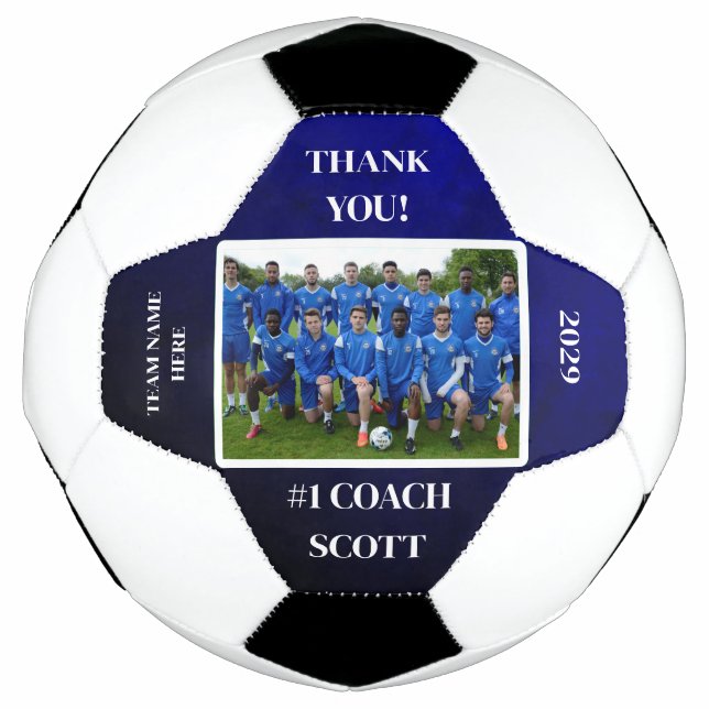 Balón De Fútbol Fotografía personalizada del equipo de entrenadore (Anverso)