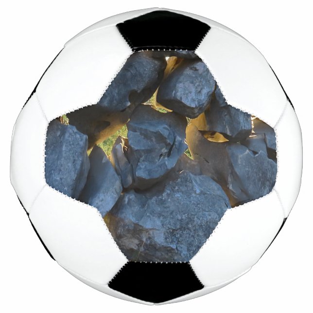 Balón De Fútbol Fotografía rusa en pared de piedra croata (Anverso)