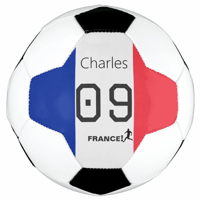 Balón De Fútbol France Football Personalized Team Colors Athlete  (Anverso)