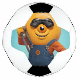 Balón De Fútbol Fröhlicher Baumeister – Gelber Held mit Hammer  