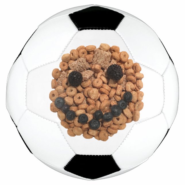 Balón De Fútbol Fruta sonriente y rostro de cereales (Anverso)