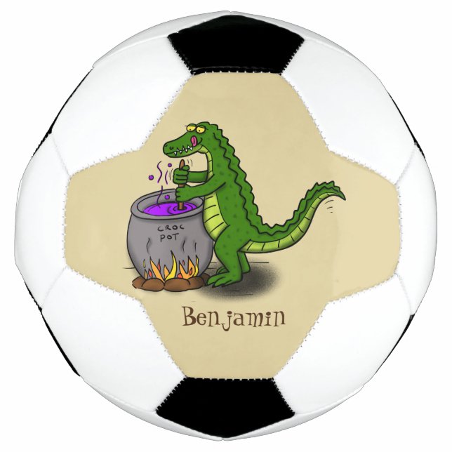 Balón De Fútbol Fundido personalizado de cocina de caimanes verdes (Anverso)