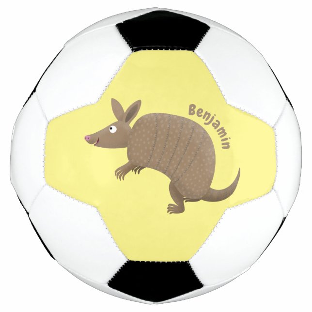 Balón De Fútbol Funny armadillo feliz personalizado ilustracion (Anverso)