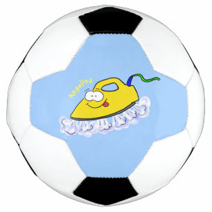 Balón De Fútbol Funny ilustracion de lavandería de hierro personal