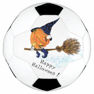 Balón De Fútbol Funny Soccer Ball Halloween Bruja Calabaza Volando