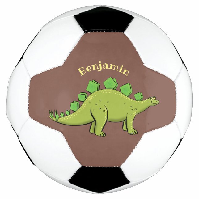 Balón De Fútbol Funny stegosaurus dinosaur personalizado (Anverso)