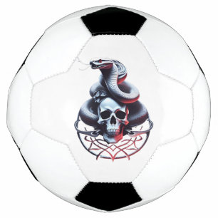 Balón De Fútbol Fútbol con diseño de serpientes y cráneo