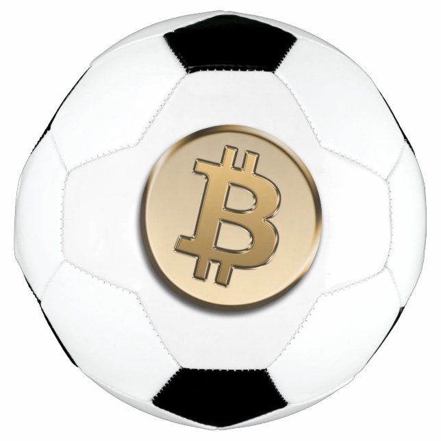 Balón de fútbol / fútbol de Bitcoin de oro (Anverso)